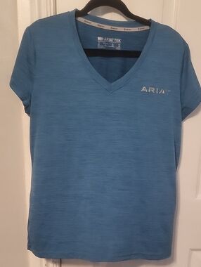 Ariat Blue V-Neck Performance Top